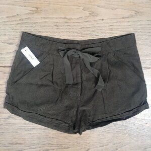 NEW WITH TAGS Aritzia Wilfred size 10 Allegra olive green linen lyocell shorts